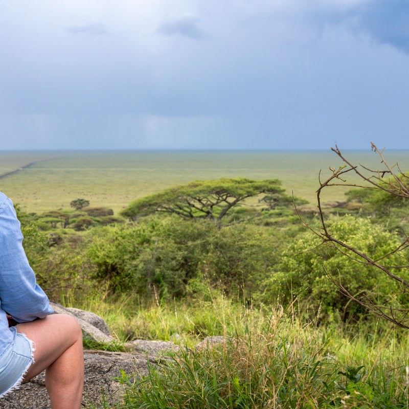 Viewpoint overlooking Ngorongoro landscape